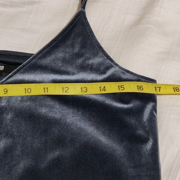 🌠2/$35🌠 Uniqlo Velour Slip Dress Midnight Blue - Picture 6 of 8